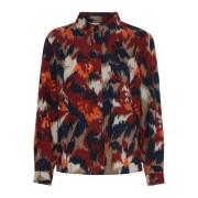 Manchetblouse met pofmouwen b.young , Multicolor , Dames