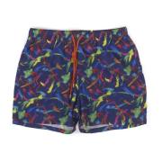 Kobaltblauwe Verfspat Zwemshorts Gallo , Multicolor , Heren