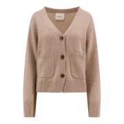 Cashmere V-Hals Vest Lisa Yang , Beige , Dames