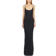 Zwarte Slip Jurk Jurk Rick Owens , Black , Dames