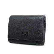 Pre-owned Leather wallets Gucci Vintage , Black , Dames