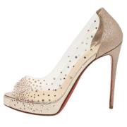 Pre-owned Fabric heels Christian Louboutin Pre-owned , Pink , Dames