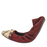 Pre-owned Canvas flats Burberry Vintage , Red , Dames