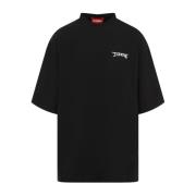 Zwarte Oversized Nerve Shatter T-Shirt 032c , Black , Heren