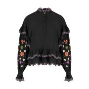 Lange mouw blouse Joan-Ls Harper & Yve , Black , Dames