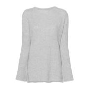 Grijze Gebreide Trui met Lurex Details Twinset , Gray , Dames