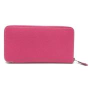 Pre-owned Leather wallets Hermès Vintage , Pink , Dames