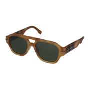 Stijlvolle zonnebril met Maison-stijl Fendi , Brown , Unisex