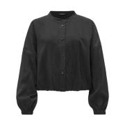 Stijlvolle lange mouw blouse Opus , Black , Dames