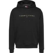 Zwarte Sweater met Schuifsluiting Tommy Jeans , Black , Heren