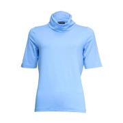 Rolcol Top Korte Mouw Roberto sarto , Blue , Dames