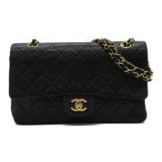 Pre-owned Leather chanel-bags Chanel Vintage , Black , Dames