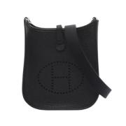 Pre-owned Leather shoulder-bags Hermès Vintage , Black , Dames