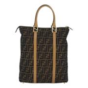 Pre-owned Canvas handbags Fendi Vintage , Brown , Dames