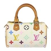 Pre-owned Canvas handbags Louis Vuitton Vintage , White , Dames