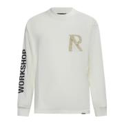 Stijlvolle Top met Lange Mouwen Represent , White , Heren