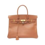 Pre-owned Leather handbags Hermès Vintage , Brown , Dames