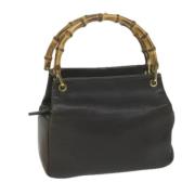 Pre-owned Leather handbags Gucci Vintage , Brown , Dames