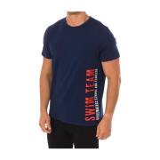 Navyblauw T-shirt met korte mouwen Bikkembergs , Blue , Heren