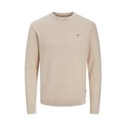 Kasjmier Gebreide Trui Beige Jack & Jones , Beige , Heren