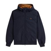 Blauwe Brentham Jas met Capuchon Fred Perry , Blue , Heren