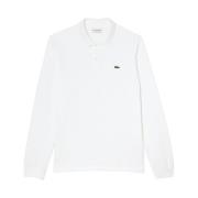 Wit poloshirt met lange mouwen Lacoste , White , Heren