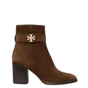 Gouden Logo Hak Enkellaars Tory Burch , Brown , Dames