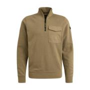 Stijlvol heren sweatshirt met halve rits PME Legend , Brown , Heren