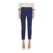 Rechte Ritsbroek Elisabetta Franchi , Blue , Dames