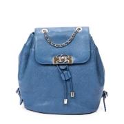 Pre-owned Leather shoulder-bags Chanel Vintage , Blue , Dames