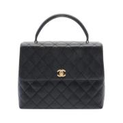 Pre-owned Leather chanel-bags Chanel Vintage , Black , Dames