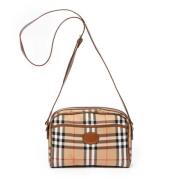 Pre-owned Canvas shoulder-bags Burberry Vintage , Beige , Dames