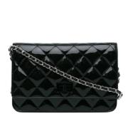 Pre-owned Leather crossbody-bags Chanel Vintage , Black , Dames