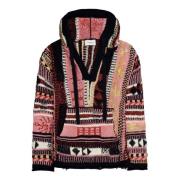 multicolor roze jacquard hoodie Laneus , Multicolor , Dames