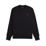 Stijlvolle Sweatshirt voor Mannen Fred Perry , Black , Heren