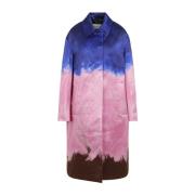 Blauwe Elegante Jas Damesmode Dries Van Noten , Multicolor , Dames