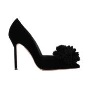 Zwarte Fluwelen Hakken Aquazzura , Black , Dames