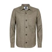 Geruite Overshirt in Donkergroen Profuomo , Green , Heren