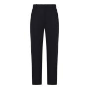 Zwarte Stretch Wollen Korte Broek N21 , Black , Dames