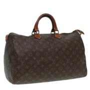 Pre-owned Canvas handbags Louis Vuitton Vintage , Brown , Dames