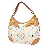 Pre-owned Canvas shoulder-bags Louis Vuitton Vintage , White , Dames