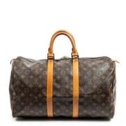 Pre-owned Coated canvas handbags Louis Vuitton Vintage , Brown , Dames