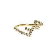 Pre-owned Metal rings Fendi Vintage , Yellow , Dames