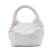 Kristalversierde Mini Tas Twinset , Gray , Dames