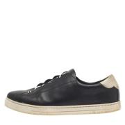 Pre-owned Leather sneakers Fendi Vintage , Black , Dames