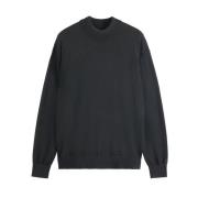 Kern Mock Neck Pullover Sweater Scotch & Soda , Black , Heren