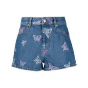 Denim Zomer Shorts voor Vrouwen Ganni , Blue , Dames