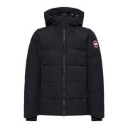 Zwarte Winterjas met Peak Revers Canada Goose , Black , Heren