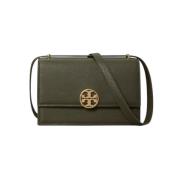 Stijlvolle leren schoudertas Tory Burch , Green , Dames