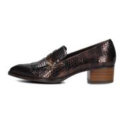 Bronze Animal Print Leren Pumps Pertini , Brown , Dames